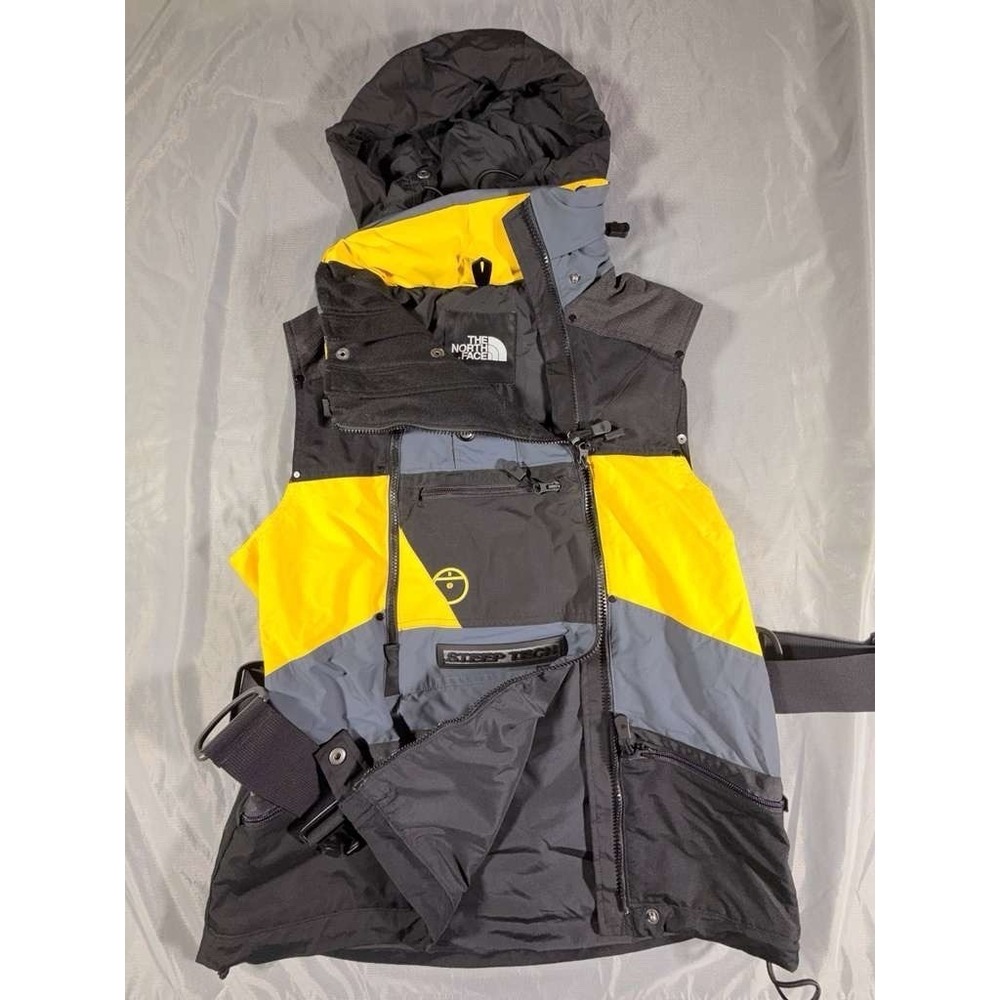 North Face Steep Tech Apogee Vest Yellow & Black Size M - Picture 3 of 16